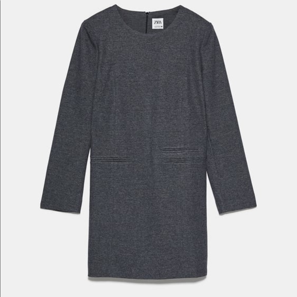ZARA DRESS WITH SHOULDER PADS